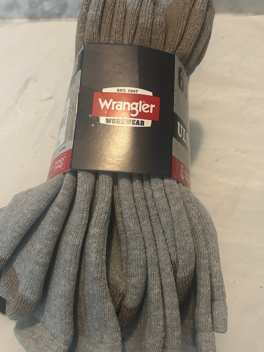 Wrangler Workwear Ultimate Comfort Steel Toe Crew Socks 6 Pack NWT Size 6-12 - Picture 5 of 5